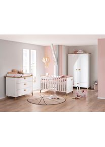Babym&ouml;bel-Set Paidi "LOTTE & FYNN Steiff by Paidi, hochwertiges Babyzimmer komplett", wei&szlig; (wei&szlig;, eiche massiv), Schlafzimmerm&ouml;bel-Sets, Babym&ouml;bel-Set, (Spar-Set) in Wei&szlig;, Babybett, Kleiderschrank, Kommode + Wickelaufsatz