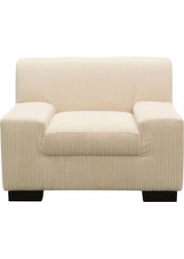 Sessel OTTO HOME "Faxe", beige (creme), B:101cm H:74cm T:85cm, 90% Polyester, 10% Nylon, Sessel, Sessel