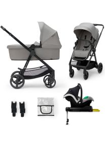 Kombi-Kinderwagen Kinderkraft "NEWLY 4IN1 MINK PRO", Baby, grau, Stahl, Kinderwagen Kombi-Kinderwagen
