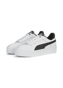 Sneaker Puma "CARINA STREET", Damen, Gr. 36, schwarz-wei&szlig; (Puma wei&szlig;, Puma schwarz, Puma silber), Synthetik, unifarben, Schuhe Sneaker, f&uuml;r Alltag, mit leicht erh&ouml;htem Plateau, mit Textil-Innenmaterial