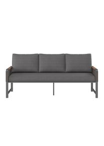Ambia Garden Loungesofa, Naturfarben, Dunkelgrau, Metall, Kunststoff, Textil, F&uuml;llung: Polyester,Schaumstoff, Polyester, einzeln stellbar, 72x176 cm, Gartenm&ouml;bel, Loungem&ouml;bel, Lounge-Serien