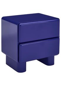 Novel Nachtk&auml;stchen, Blau, Holzwerkstoff, 2 Schublade(n) Schubladen, 56.5x56.5x42.5 cm, Typenauswahl, Schlafzimmer, Nachtk&auml;stchen