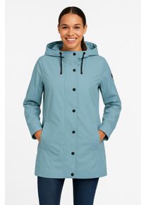 Funktionsmantel Only "ONLTRINA RAINCOAT OTW ZL", Damen, Gr. XS, blau (arona), Web, Obermaterial: 100% Polyester, unifarben, M&auml;ntel Funktionsmantel