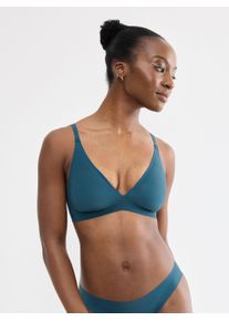 B&uuml;gelloser BH Sloggi "ZERO Feel 2.0", Damen, Gr. S, N-Gr, blau (smoky blau), Single Jersey, Obermaterial: 76% Polyamid, 24% Elasthan, BHs B&uuml;gelloser BH, mit herausnehmbaren, atmungsaktiven Pads, Lift-up Effekt