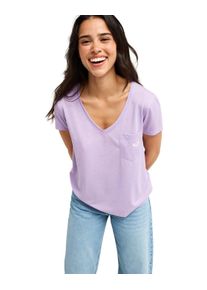 T-Shirt Roxy "Laguna Green V Neck", Damen, Gr. M, viola, Obermaterial: 65% Polyester, 35% Viskose., Shirts T-Shirt