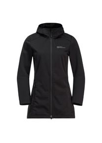 Softshellmantel Jack Wolfskin "WINDHAIN COAT W", Damen, Gr. M (38/40), schwarz, Hauptmaterial: 100% Polyester, M&auml;ntel Softshellmantel