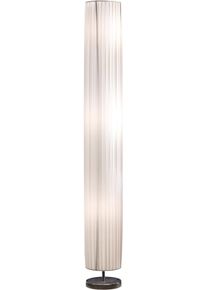 Salesfever Stehlampe "Leah", wei&szlig; (wei&szlig;, chromfarben), 3, &Oslash; 20cm H: 160cm, 1 Stk., Leuchten, Plissee Lampenschirm aus Latex, Stehlampe