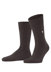 Socken Burlington "Dover", Herren, Gr. 40-46, braun (braun melange), Baumwollmischung, unifarben, Socken Socken, w&auml;rmend, Einheitsgr&ouml;&szlig;e 40-46, unifarben, Grobstrick-Optik
