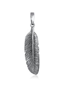 Medallionanh&auml;nger Kuzzoi "Anh&auml;nger Herren Anh&auml;nger Feder Symbol Talisman 925 Silber" Gr. 41, silber, Schmuckanh&auml;nger, Herren, Silber 925 (Sterlingsilber), Medallionanh&auml;nger
