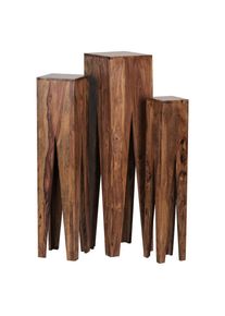 Mid.you , Akaziefarben , Holz , Akazie , massiv , quadratisch ,