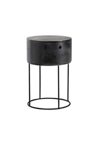Livetastic , Schwarz , Holz , Mangoholz , massiv , 1 Schublade(n) Schubladen , rund , 40x60x40 cm , Stauraum ,