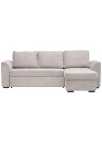 Xora Ecksofa, Hellgrau, Kunststoff, F&uuml;llung: Kaltschaum, seitenverkehrt montierbar, L-Form, 245x157 cm, Stoffauswahl, Hocker erh&auml;ltlich, R&uuml;cken echt, Wohnzimmer, Sofas & Couches, Wohnlandschaften, Ecksofas