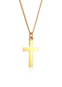 Silberkette Elli "Halskette Kids Kreuz Symbol Kommunion 925 Silber" Gr. 36, gold, Halsketten, M&auml;dchen, Silber 925 (Sterlingsilber), Silberkette
