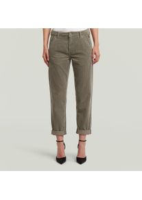 G-Star Raw Chinohose G-STAR "Kate Chino Boyfriend", Damen, Gr. 34, L&auml;nge 32, gr&uuml;n (turf gd cord), Web, Obermaterial: 100% Baumwolle, unifarben, bequem lang, Hosen Chinohose, mit Relaxed Fit an H&uuml;fte und Oberschenkeln
