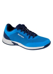 Hallenschuh Kempa "Hallen-Sport-Schuhe Kourtfly Three", Herren, Gr. 8,5, blau (blau, wei&szlig;), Obermaterial: 100% Textilmaterial TEXMAT., Schuhe Hallenschuh
