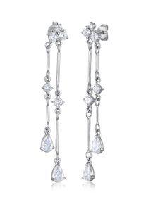 Paar Ohrstecker Elli Premium "Ohrringe Tropfen Topas Wei&szlig; 925 Sterling Silber" Gr. 56, silber, Ohrringe, Damen, 56,mit Stein, Silber 925 (Sterlingsilber), Paar Ohrstecker