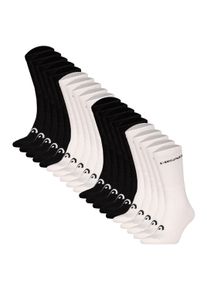 Kurzsocken Head "Socken Head ELEMENTS ALL SPORTS CREW 20P ECOM 20er Pack", Damen, Gr. 43-46, schwarz-wei&szlig; (schwarz, schwarz, wei&szlig;, wei&szlig;), Obermaterial: 72% Baumwolle CO. 26% Polyester PES. 1% Polyamid PA. 1% Elasthan EL., Socken Kurzsocken