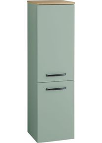 Midischrank SAPHIR "Quickset 500, Badschrank 32,4 cm breit, 2 T&uuml;ren", salbei nachbildung, B:32,4cm H:115,4cm T:32,2cm, Holzwerkstoff, Schr&auml;nke, Midischrank, 2 Einlegeb&ouml;den, Badezimmer-Midischrank