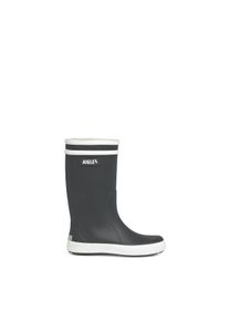 Stiefel Aigle "Lolly-Pop 2", Damen, Gr. 37, schwarz-wei&szlig; (marineblau, wei&szlig;), Obermaterial: 100% Naturkautschuk NaRubber., Schuhe Stiefel