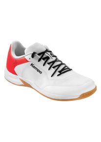 Hallenschuh Kempa "Hallen-Sport-Schuhe Kourtfly Three", Herren, Gr. 9, rot (wei&szlig;, rot), Obermaterial: 100% Textilmaterial TEXMAT., Schuhe Hallenschuh