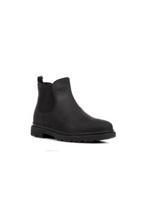 Chelseaboots Geox "U ANDALO", Herren, Gr. 44, schwarz, Leder, Textil, Schuhe Chelseaboots, mit atmungsaktiver Geox Spezial Membrane