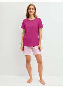 Shorty Calida, Damen, Gr. S (40/42), pink (very berry), Single Jersey, Obermaterial: 100% Baumwolle, Homewear-Sets Shorty
