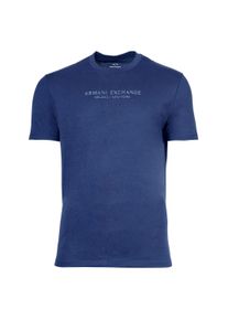 T-Shirt Armani Exchange "T-Shirt T-SHIRT 1er Pack", Herren, Gr. XL, blau (marineblau), Obermaterial: 100% Baumwolle CO., Shirts T-Shirt