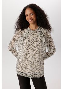 Chiffonbluse Aniston SELECTED, Damen, Gr. 36, creme, olive, hellblau, khaki, gepunktet, Chiffon, Obermaterial: 100% Polyester. Futter: 100% Polyester, bedruckt, gemustert, gepunktet, leicht durchscheinend, leicht transparent, figurumspielend h&uuml;ftlang, Rundhals, Raglan&auml;rmel, Blusen Chiffonbluse, dezent transparent und mit Unterziehtop - NEUE KOLLEKTION