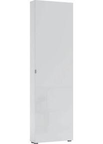 Schuhschrank Home Affaire "Tozzi, Schuhregal, Schuhkommode, hochglanz lackiert, nur 20 cm tief", wei&szlig;, B:60,2cm H:200cm T:18,6cm, FSC-zertifizierter Holzwerkstoff, Schr&auml;nke, Schuhschrank, mit sanft schlie&szlig;ende T&uuml;r, Breite 60 cm, ca. 12 paar Schuhe