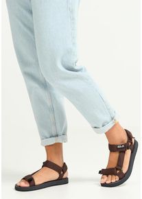 Sandale Jack Wolfskin "TAIGA SANDAL W", Damen, Gr. 38, schwarz mahogany, Synthetik, Schuhe Sandale, Sommerschuhe, Outdoorsandale