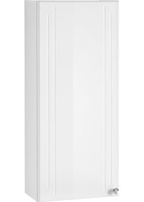 H&auml;ngeschrank SAPHIR "Quickset 955 Wand-Badschrank 32,5 cm breit mit 1 T&uuml;r, 2 Einlegeb&ouml;den", wei&szlig;, B:32,5cm H:75cm T:20cm, Holzwerkstoff, Schr&auml;nke, H&auml;ngeschrank, Badezimmer-H&auml;ngeschrank, Wei&szlig; Hochglanz, Griffe in Chrom Glanz