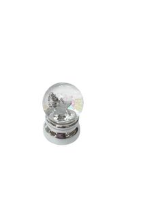 Flaschenverschluss AM Design "Schneekugel", silber, B:4,5cm H:6,5cm L:4,5cm, Polyresin, Flaschenverschl&uuml;sse, Flaschenverschluss, 6er Set, 5x7 cm