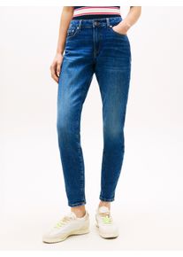 Slim-fit-Jeans Tommy Jeans "MR SLIM", Damen, Gr. 30, L&auml;nge 32, denim schwarz, Denim/Jeans, Obermaterial: 99% Baumwolle, 1% Elasthan, unifarben, slim fit lang, Jeans Slim-fit-Jeans, Mid Rise, 5-Pocket-Style