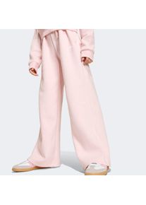 Sporthose adidas originals "WIDE LEG PANTS", Damen, Gr. 158, N-Gr, rosa (sandy pink mel,), Obermaterial: 70% Baumwolle, 30% Polyester, Hosen Sporthose, f&uuml;r Kinder und Teens, lockerer Schnitt, mit Kordelverschluss