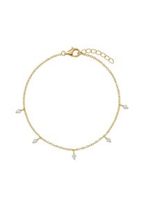 Armband Amor, gold (gelbgoldfarben, wei&szlig;, wei&szlig;), Armb&auml;nder, Damen, 19cm, Silber 925 (Sterlingsilber), Armband, mit Zirkonia (synth.)