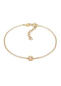 Armkette Elli "Armband Bl&uuml;te Flower Kristall 925 Silber" Gr. 16, gold, Armb&auml;nder, Damen, Silber 925 (Sterlingsilber), Armkette