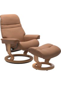 Relaxsessel stressless "Sunrise", braun (latte batick), B:75cm H:100cm T:73cm, Leder BATICK: BATICK ist ein leicht korrigiertes, durchgef&auml;rbtes und genarbtes M&ouml;belleder, bei dem die meisten Unebenheiten und Spuren in der Regel entfernt wurden.;Leder PALOMA: PALOMA ist ein durchgef&auml;rbtes Semianilin-M&ouml;belleder mit nat&uuml;rlicher Narbung.;ROHLEDER Stoff Q2 FARON: Ein fester zuverl&auml;ssiger Boucl&eacute; mit eine