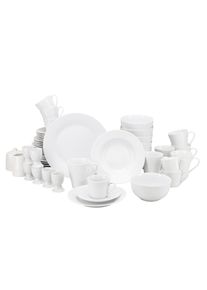Geschirr-Set OTTO HOME "Babbette", wei&szlig;, 50 Stk., Porzellan, Geschirr-Sets, Geschirr-Set, Moderne Optik, Zeitloses Design, Beliebig kombinierbar