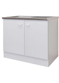 Sp&uuml;lenschrank Flex-Well "Sellin", wei&szlig;, B:100cm H:85cm T:50cm, Holzwerkstoff, Schr&auml;nke, Sp&uuml;lenschrank, (B x H x T) 100 x 85 x 50 cm, mit viel Stauraum