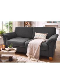 3-Sitzer Home Affaire "Borkum, B: 186cm", grau (anthrazit), B:186cm H:87cm T:88cm, Struktur (100% Polyester);Luxus-Microfaser ALTARA NUBUCK (100% Polyester);MELROSE (100% Polyester);Luxus-Microfaser Toro (100% Polyester), Sofas, 3-Sitzer, mit Federkern
