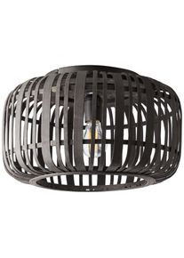 Brilliant Deckenleuchte "Woodrow", schwarz (holz dunkel, schwarz), 1, &Oslash; 39,5cm H: 22,9cm, 1 Stk., Leuchten, Deckenlampe 40cm holz, Deckenleuchte