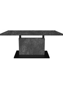 M&auml;usbacher Couchtisch M&Auml;USBACHER "Lift Couchtisch", schwarz (vulkanschwarz supermatt, keramik optik grau, keramik optik grau), B/H/T: 120cm x 68cm x 70cm, Tische, Couchtisch, h&ouml;henverstellbar von 49-68 cm, Breite 120 cm, Metallgestell