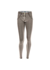 Jeggings Freddy "WRUP2RC002ORG", Damen, Gr. M (38), N-Gr, schwarz (light grau with schwarz seams), Stoff, Obermaterial: 84% Baumwolle, 16% Elasthan, lang, Hosen Jeggings, mit Lifting & Shaping Effekt