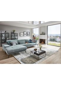 Ecksofa DIE PLANBAR "MP-IN20126 L-Form mit Federkern-Polsterung", blau (ocean), B:328cm H:82cm T:190cm, 100% Polyester, Sofas, Ecksofa, mit Kopfteilverstellung, optional Sitztiefen- & Armteilverstellung
