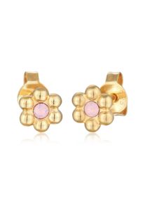 Paar Ohrstecker Elli "Ohrringe Kinder Blume Bl&uuml;te Kristall 925 Silber" Gr. 6, gold, Ohrringe, M&auml;dchen, 6, ohne Stein, Silber 925 (Sterlingsilber), Paar Ohrstecker