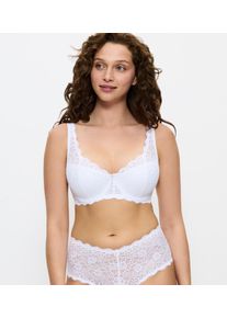 Balconette-BH Triumph "Amourette", Damen, Gr. 75, Cup D, wei&szlig;, Microtouch, Obermaterial: 49% Polyamid, 20% Elasthan, 18% Baumwolle, 13% Polyester, unifarben, BHs Balconette-BH, Stretch-Spitze, weich, feminin, breite Tr&auml;ger