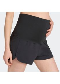 Shorts adidas Performance "PACER WOVEN STRETCH TRAINING &ndash; UMSTANDSMODE", Damen, Gr. XS, N-Gr, schwarz (schwarz, carbon, normal, gr.), Obermaterial: 87% Polyester, 13% Elasthan, Hosen Shorts, Trainingsshorts f&uuml;r Schwangere, locker geschnitten