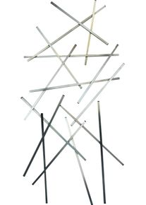 Garderobenleiste SPINDER DESIGN "MATCHES", silber (silberfarben), B:100cm H:184cm T:15cm, Edelstahl, Garderobenhalter, Garderobenleiste, Breite 100 cm, H&ouml;he 184 cm