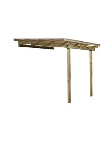 Terrassendach Weka "671, verschiedene Gr&ouml;&szlig;en", braun (kdi), B:300cm T:250cm, Kunststoff, Massivholz, Terrassen&uuml;berdachungen, Terrassendach, Pfostenst&auml;rke 90 mm