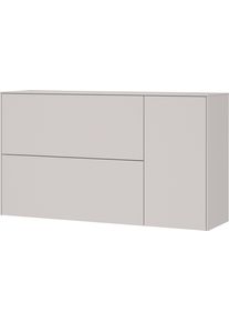 Schuhschrank Germania "Lomena", kaschmir, B:137cm H:78cm T:41cm, Holzwerkstoff, Schr&auml;nke, Schuhschrank, Breite: 137 cm,Push-to-open, verstellbare B&ouml;den, h&auml;ngende Montage